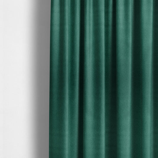 Modena Soft Velvet Material Furnishing Fabric Teal Blue Colour - Made To Measure Curtains