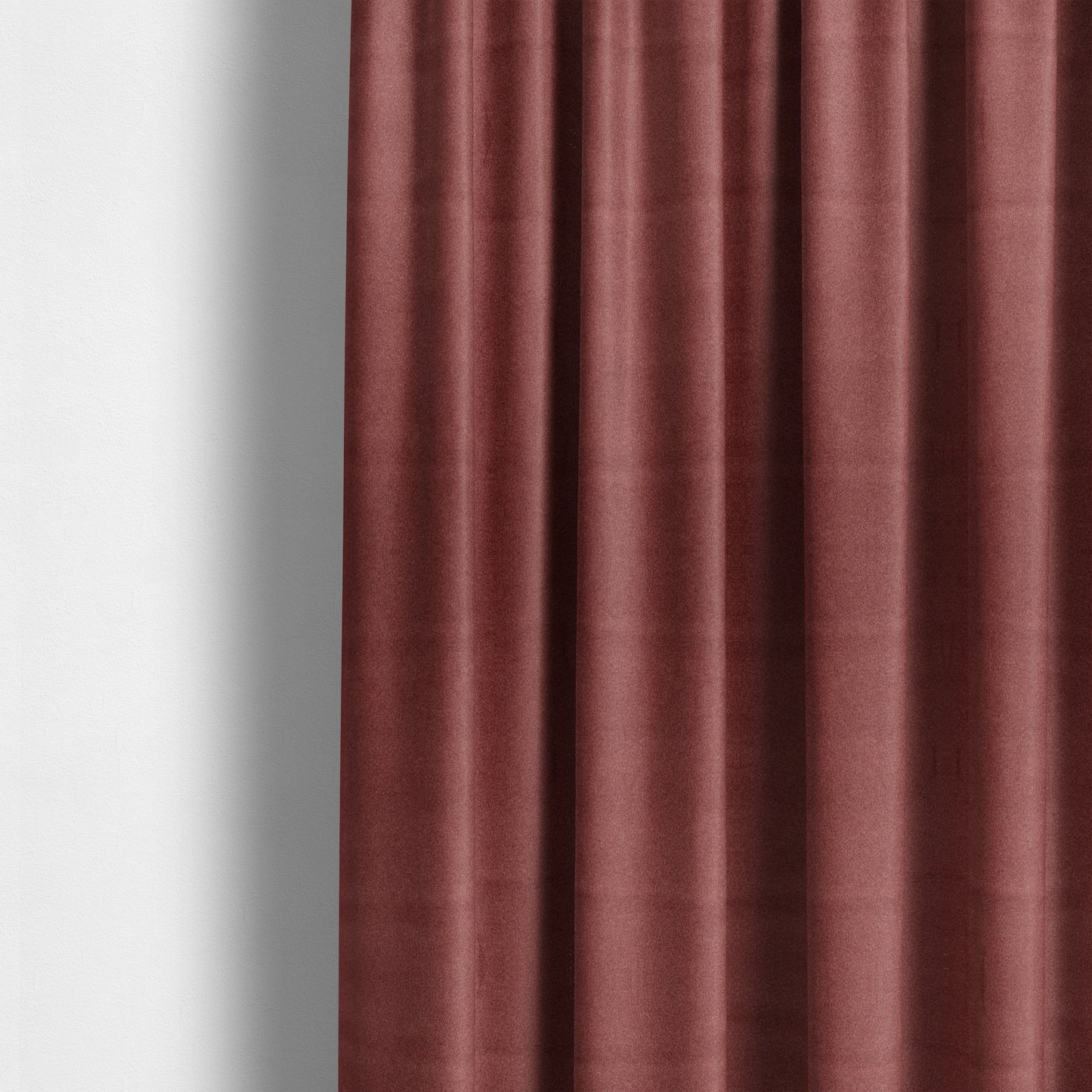 Modena Soft Velvet Material Furnishing Fabric Red Colour - Made To Measure Curtains