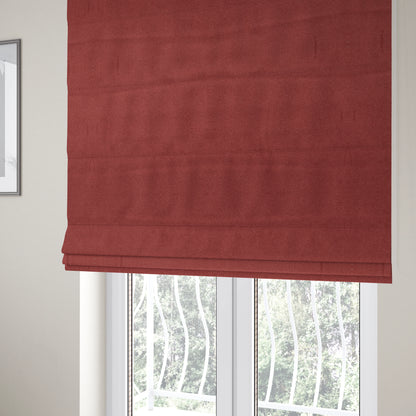 Modena Soft Velvet Material Furnishing Fabric Red Colour - Roman Blinds