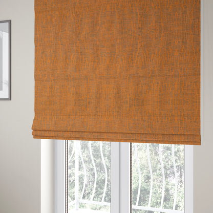 Monarch Beautifully Woven Soft Textured Semi Plain Chenille Material Orange Upholstery Fabrics - Roman Blinds