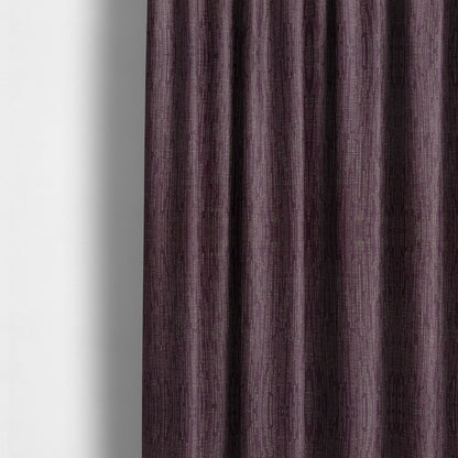 Monarch Beautifully Woven Soft Textured Semi Plain Chenille Material Purple Upholstery Fabrics - Made To Measure Curtains