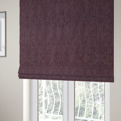 Monarch Beautifully Woven Soft Textured Semi Plain Chenille Material Purple Upholstery Fabrics - Roman Blinds