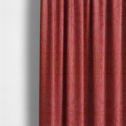 Monarch Beautifully Woven Soft Textured Semi Plain Chenille Material Red Burgundy Upholstery Fabrics - Made To Measure Curtains