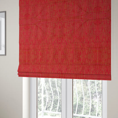 Monarch Beautifully Woven Soft Textured Semi Plain Chenille Material Red Burgundy Upholstery Fabrics - Roman Blinds