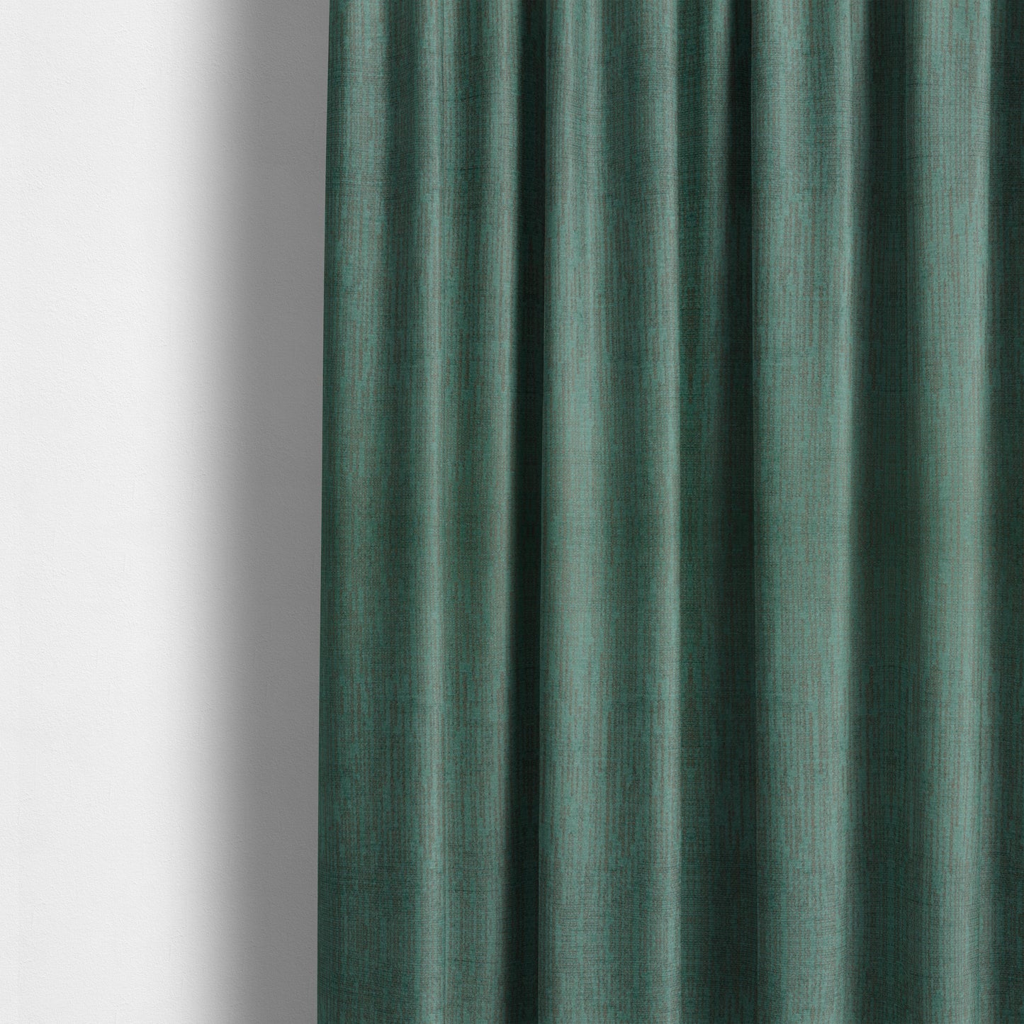 Monarch Beautifully Woven Soft Textured Semi Plain Chenille Material Teal Blue Upholstery Fabrics - Made To Measure Curtains