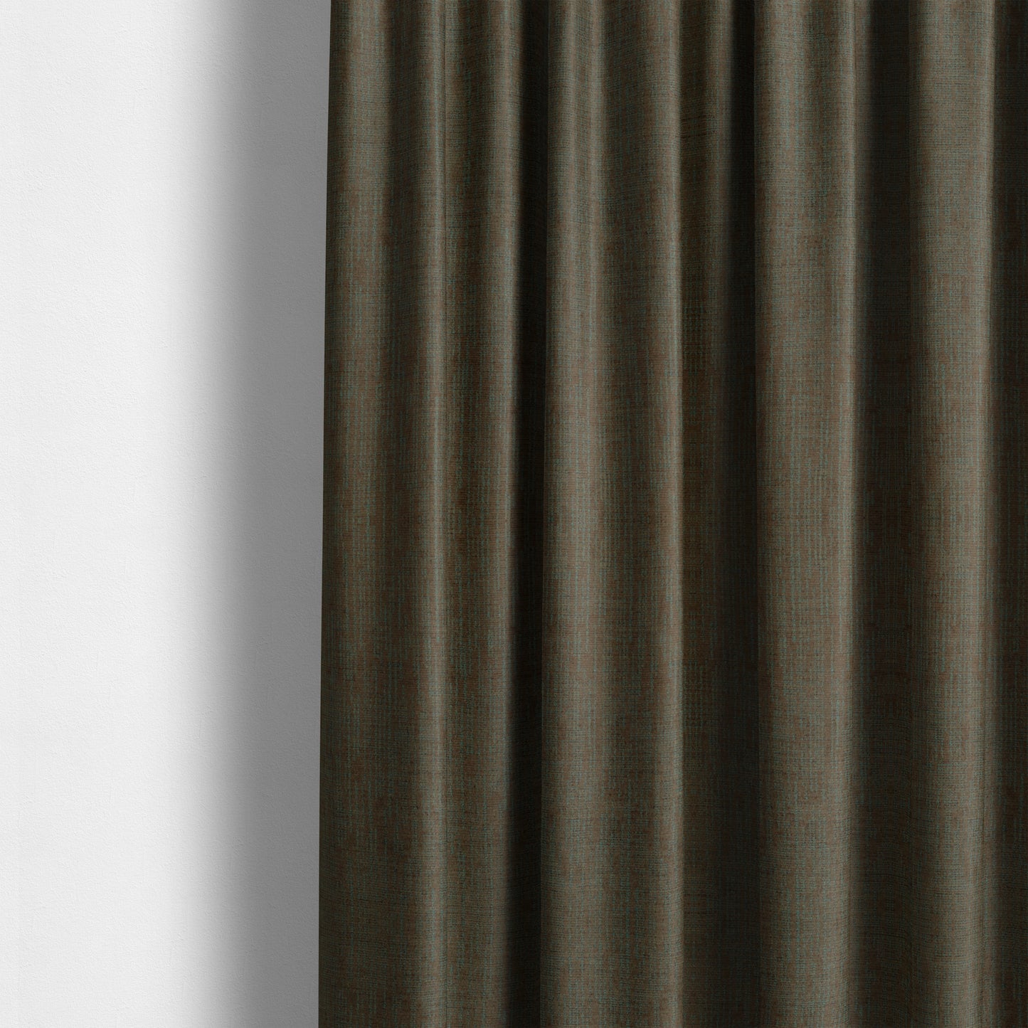 Monarch Beautifully Woven Soft Textured Semi Plain Chenille Material Brown Upholstery Fabrics - Made To Measure Curtains