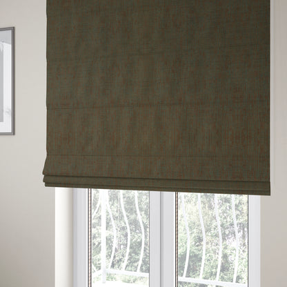 Monarch Beautifully Woven Soft Textured Semi Plain Chenille Material Brown Upholstery Fabrics - Roman Blinds