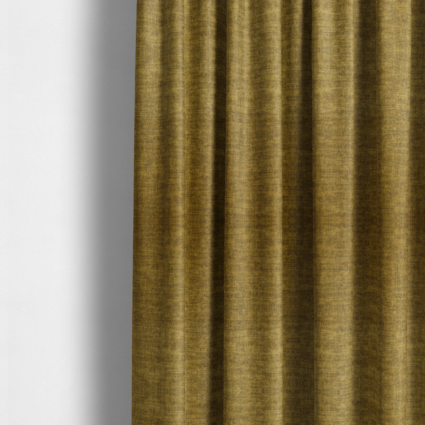 Muse Aged Finish Effect Soft Velvet Upholstery Furnishing Fabric Yellow Colour - Made To Measure Curtains