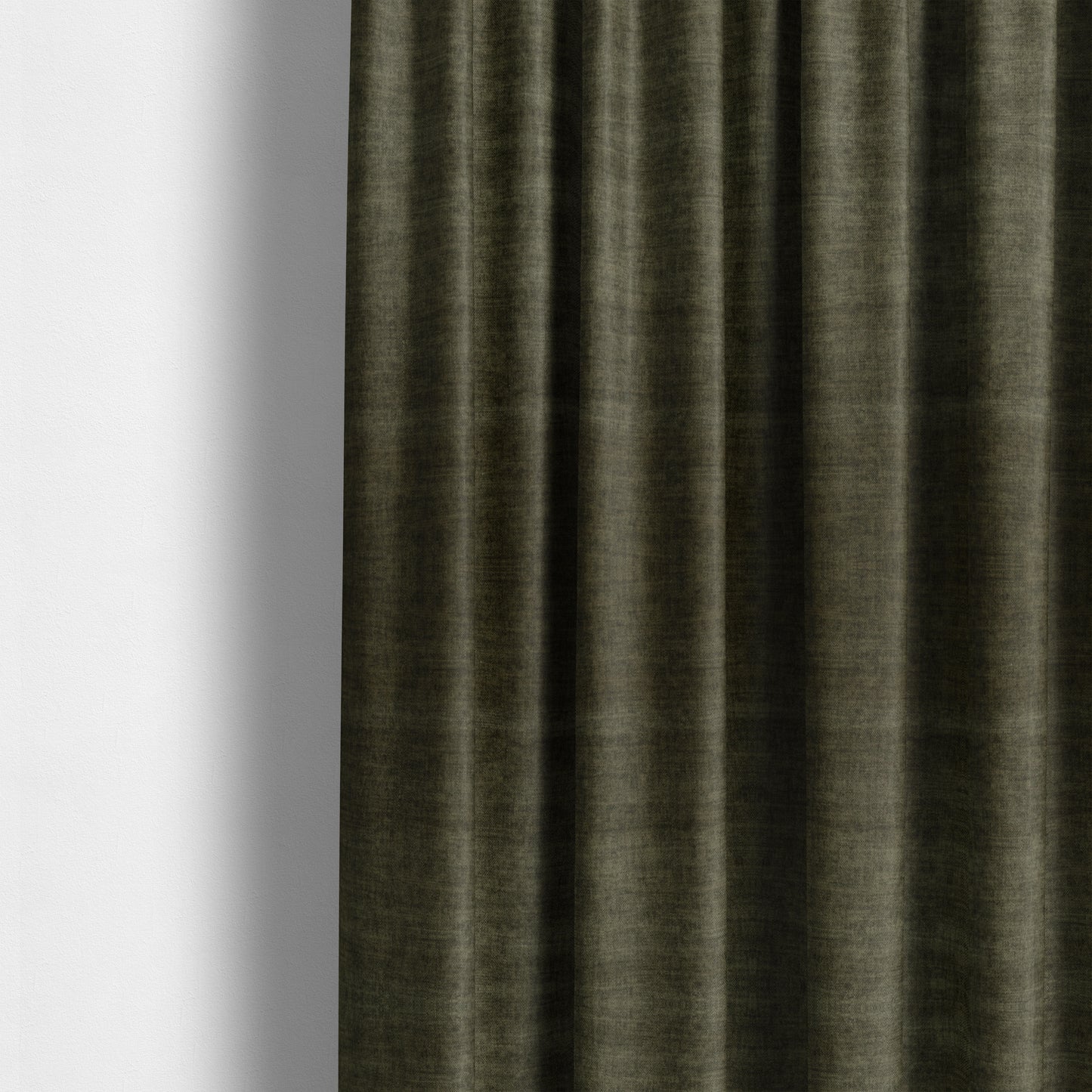 Muse Aged Finish Effect Soft Velvet Upholstery Furnishing Fabric Brown Colour - Made To Measure Curtains