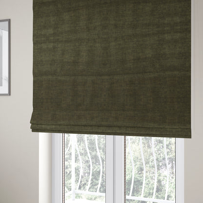 Muse Aged Finish Effect Soft Velvet Upholstery Furnishing Fabric Brown Colour - Roman Blinds