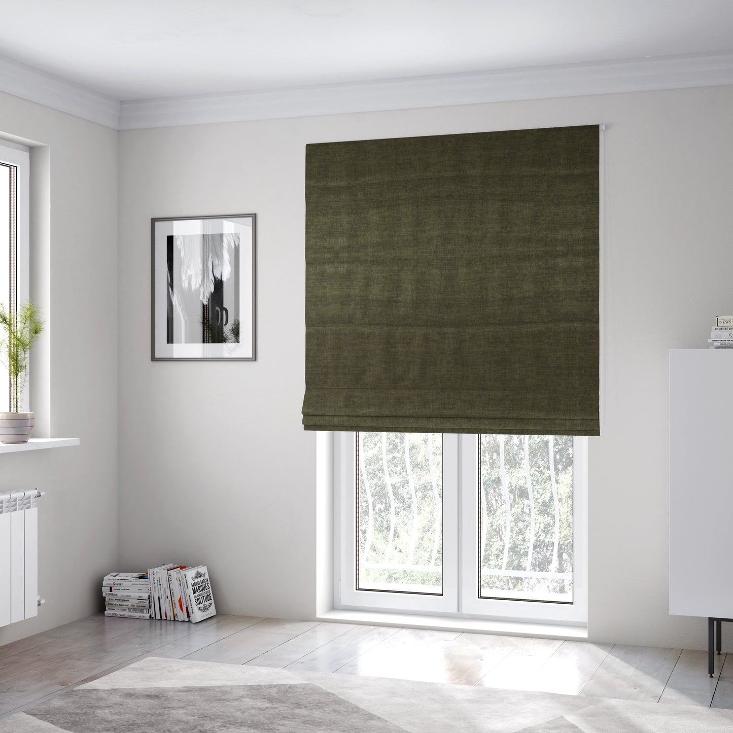 Muse Aged Finish Effect Soft Velvet Upholstery Furnishing Fabric Brown Colour - Roman Blinds