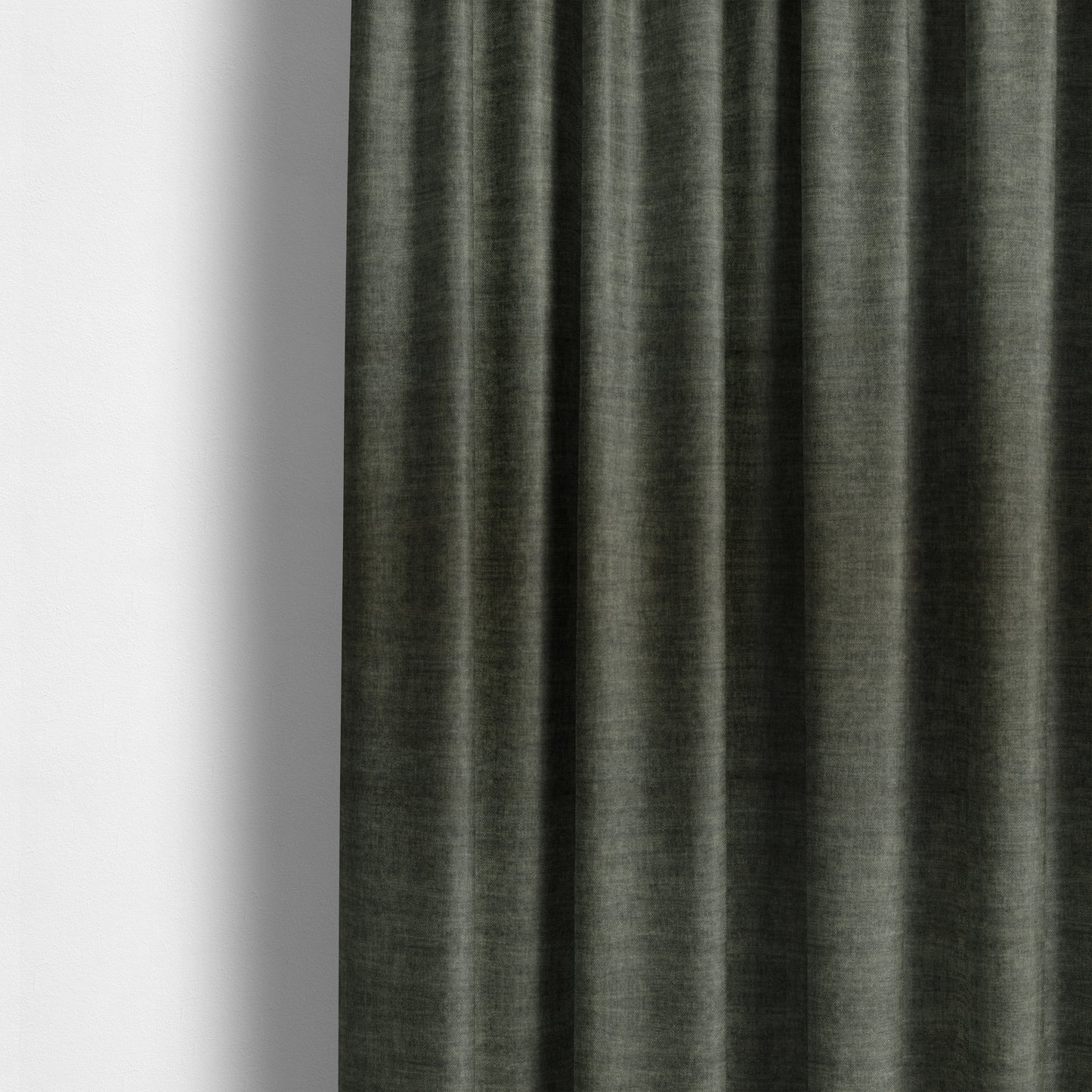 Muse Aged Finish Effect Soft Velvet Upholstery Furnishing Fabric Grey Colour - Made To Measure Curtains