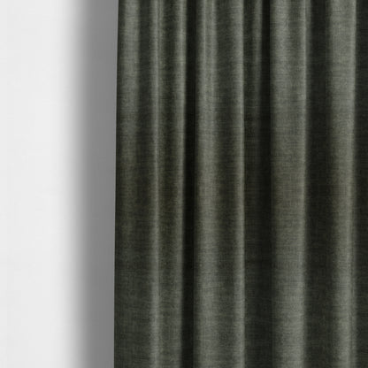 Muse Aged Finish Effect Soft Velvet Upholstery Furnishing Fabric Grey Colour - Made To Measure Curtains