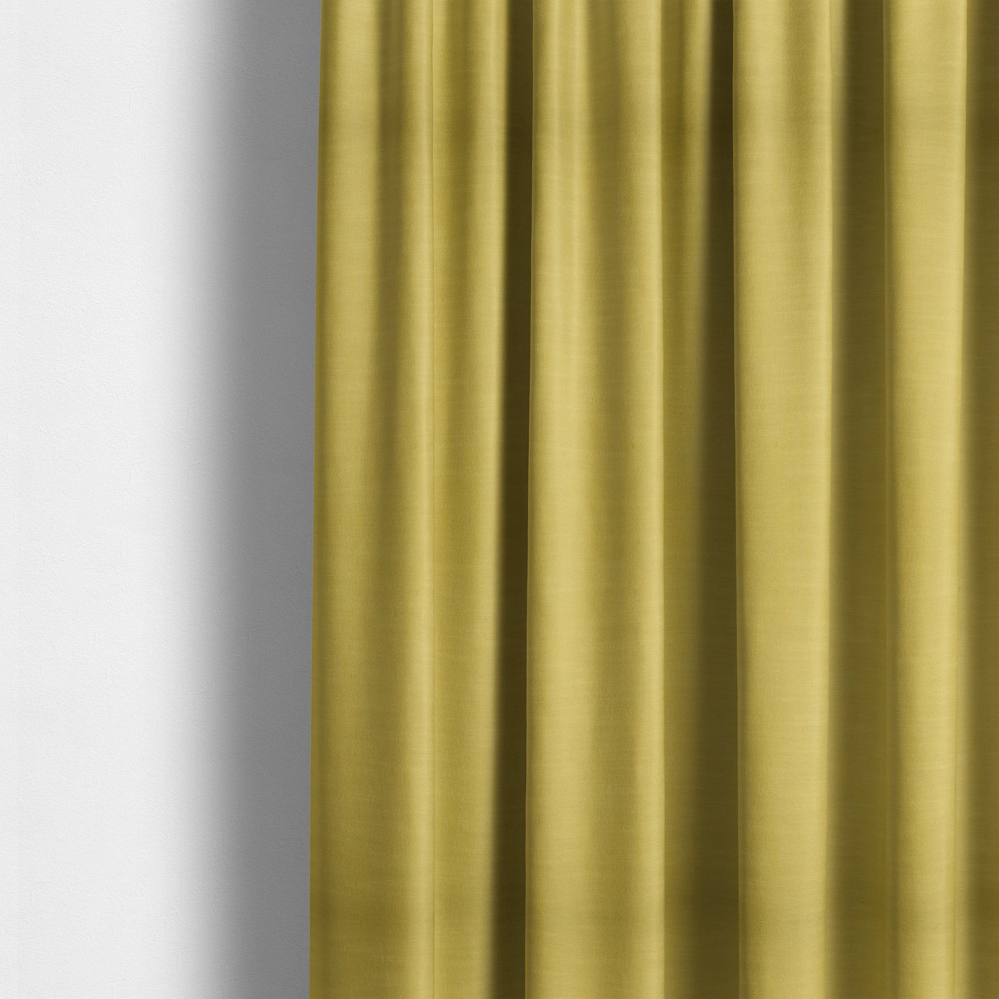 Natural Flat Weave Plain Upholstery Fabric In Yellow Colour - Made To Measure Curtains