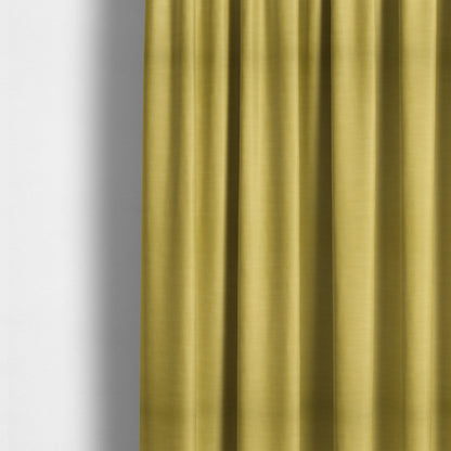 Natural Flat Weave Plain Upholstery Fabric In Yellow Colour - Made To Measure Curtains