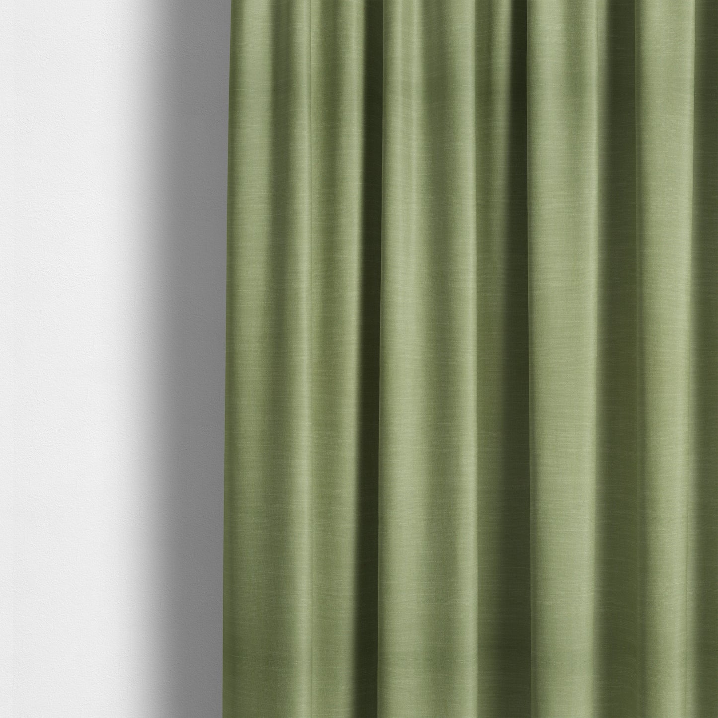 Natural Flat Weave Plain Upholstery Fabric In Lime Green Colour - Made To Measure Curtains