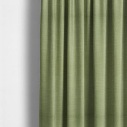 Natural Flat Weave Plain Upholstery Fabric In Lime Green Colour - Made To Measure Curtains