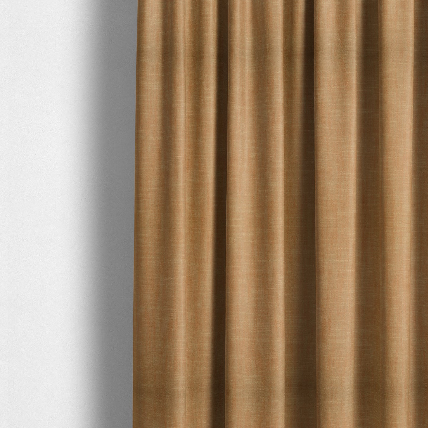 Natural Flat Weave Plain Upholstery Fabric In Orange Colour - Made To Measure Curtains