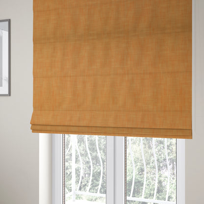 Natural Flat Weave Plain Upholstery Fabric In Orange Colour - Roman Blinds