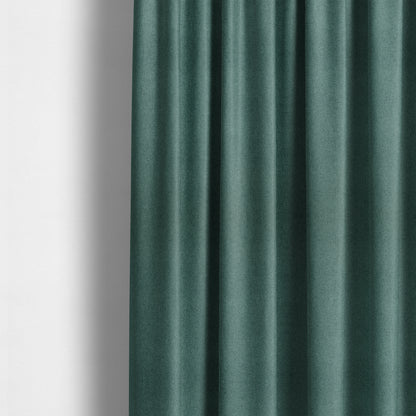 Nepal Basketweave Soft Velour Textured Upholstery Furnishing Fabric Teal Colour - Made To Measure Curtains