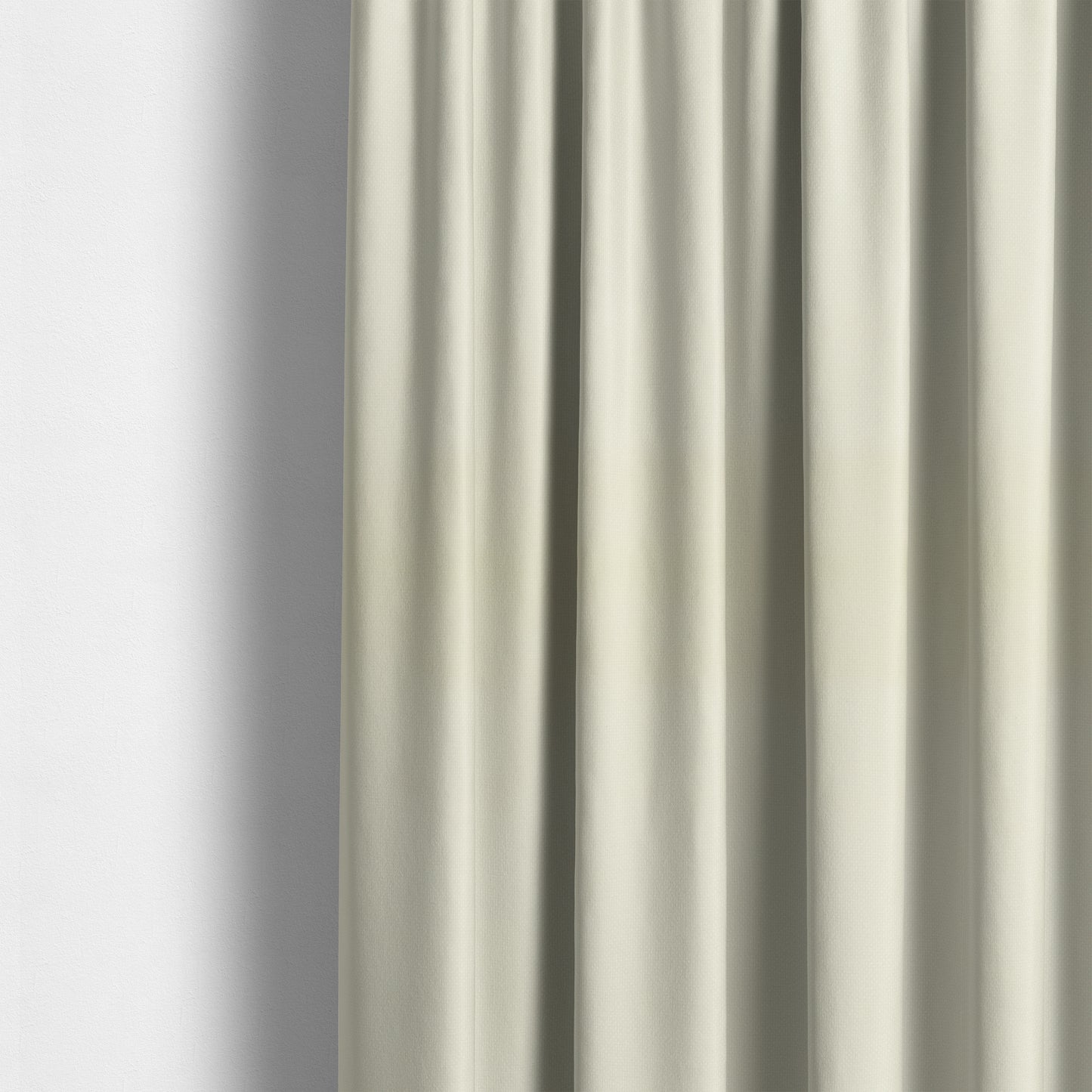 Nepal Basketweave Soft Velour Textured Upholstery Furnishing Fabric White Colour - Made To Measure Curtains