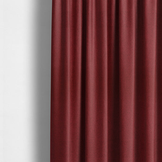 Nepal Basketweave Soft Velour Textured Upholstery Furnishing Fabric Wine Colour - Made To Measure Curtains