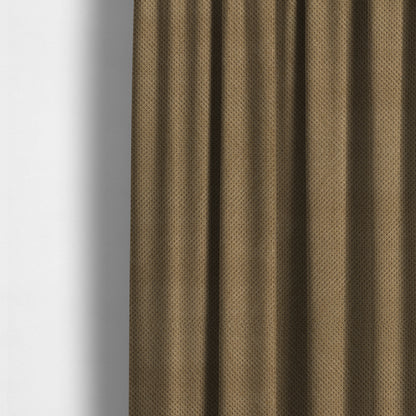 Norbury Dotted Effect Soft Textured Corduroy Upholstery Furnishings Fabric Mocha Colour - Made To Measure Curtains