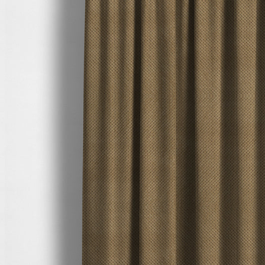 Norbury Dotted Effect Soft Textured Corduroy Upholstery Furnishings Fabric Mocha Colour - Made To Measure Curtains