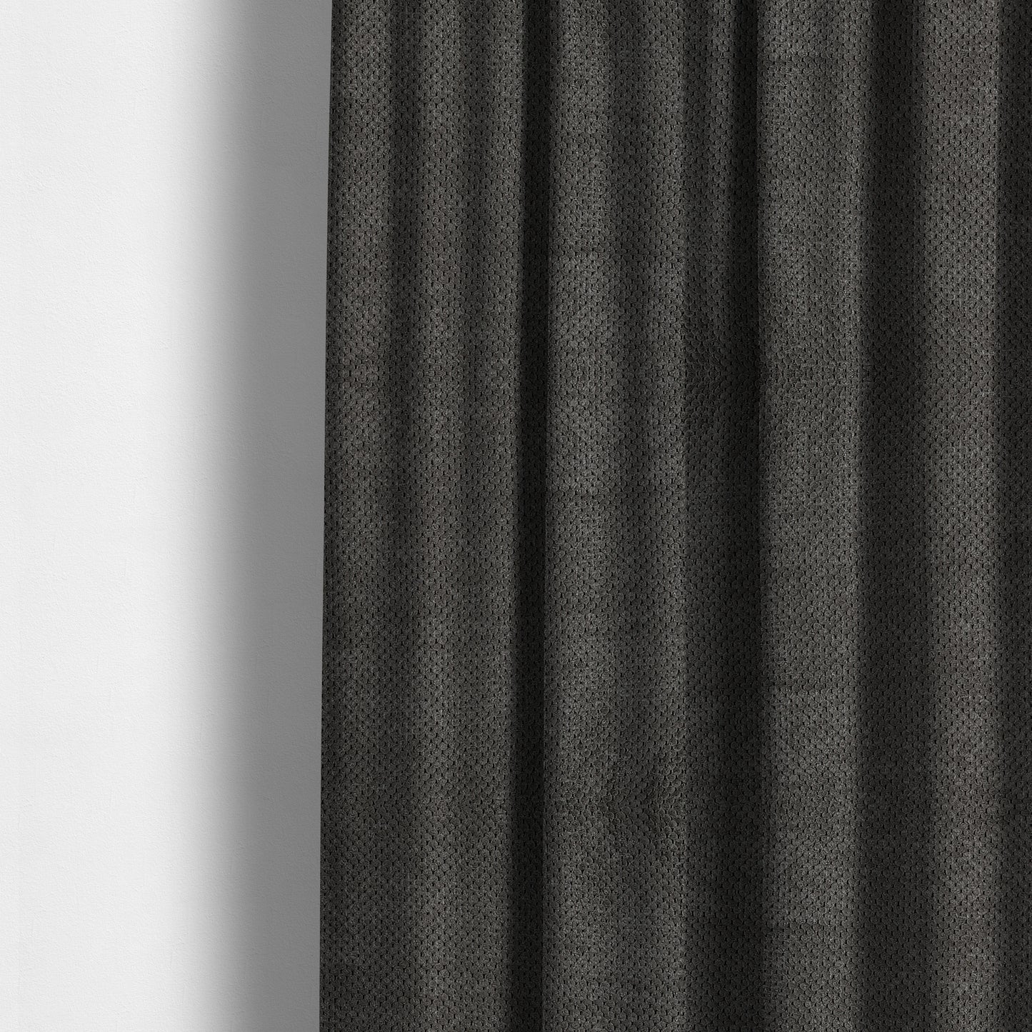 Norbury Dotted Effect Soft Textured Corduroy Upholstery Furnishings Fabric Charcoal Grey Colour - Made To Measure Curtains