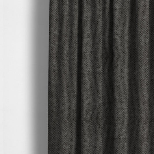 Norbury Dotted Effect Soft Textured Corduroy Upholstery Furnishings Fabric Charcoal Grey Colour - Made To Measure Curtains