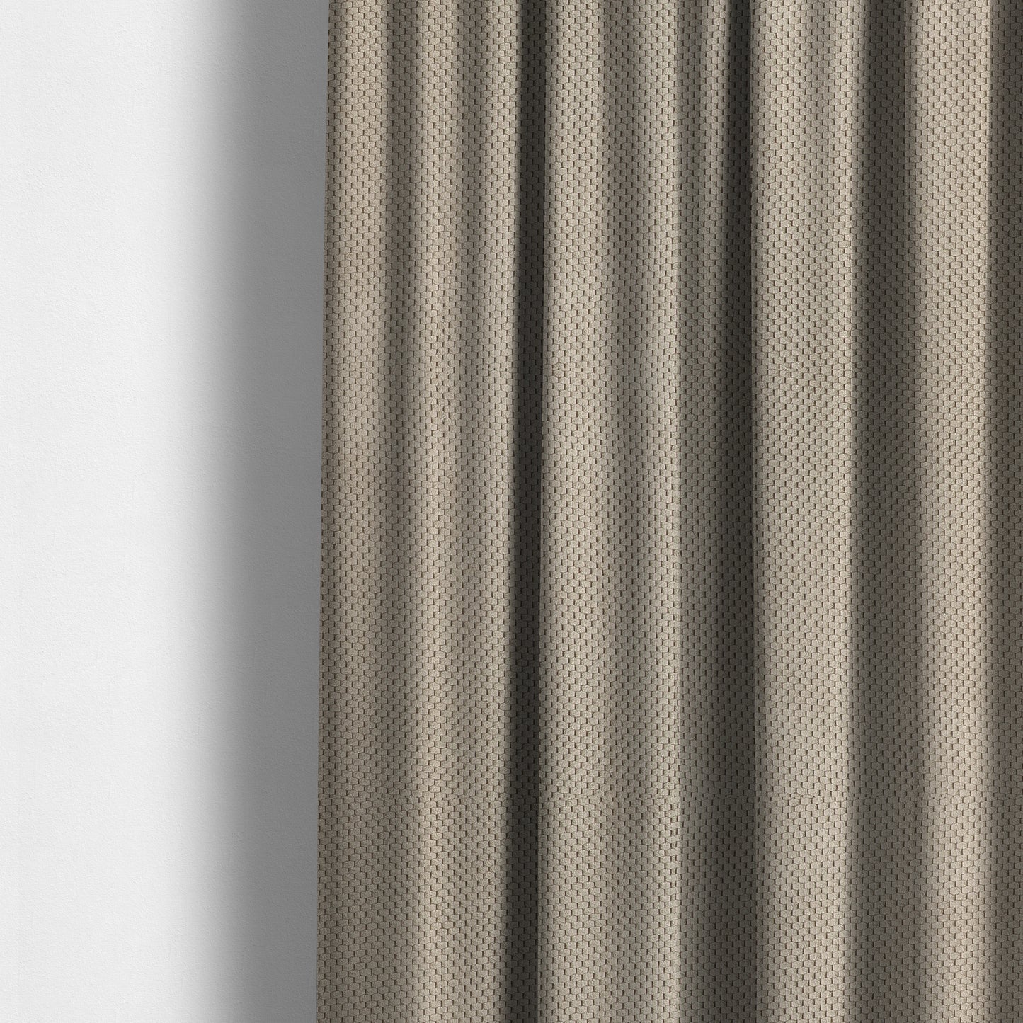 Norbury Dotted Effect Soft Textured Corduroy Upholstery Furnishings Fabric Mink Colour - Made To Measure Curtains