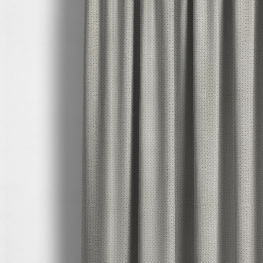 Norbury Dotted Effect Soft Textured Corduroy Upholstery Furnishings Fabric Silver Colour - Made To Measure Curtains