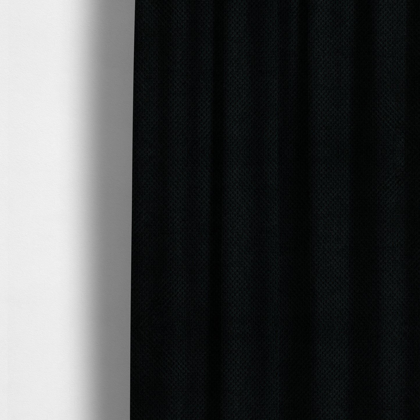 Norbury Dotted Effect Soft Textured Corduroy Upholstery Furnishings Fabric Black Colour - Made To Measure Curtains