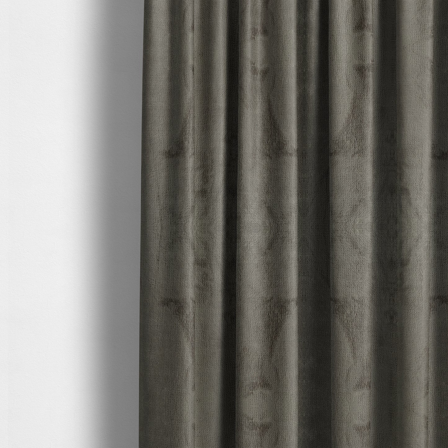 Oscar Deep Pile Plain Chenille Velvet Material Stone Colour Upholstery Fabric - Made To Measure Curtains