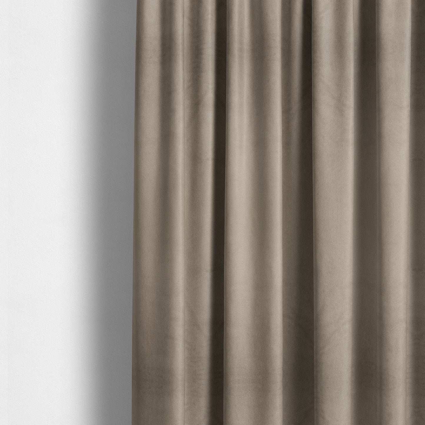 Oscar Deep Pile Plain Chenille Velvet Material Brown Colour Upholstery Fabric - Made To Measure Curtains