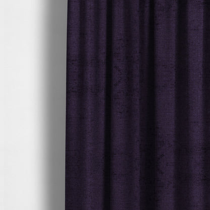 Otley Softy Shiny Chenille Upholstery Furnishing Fabric In Purple Colour - Made To Measure Curtains