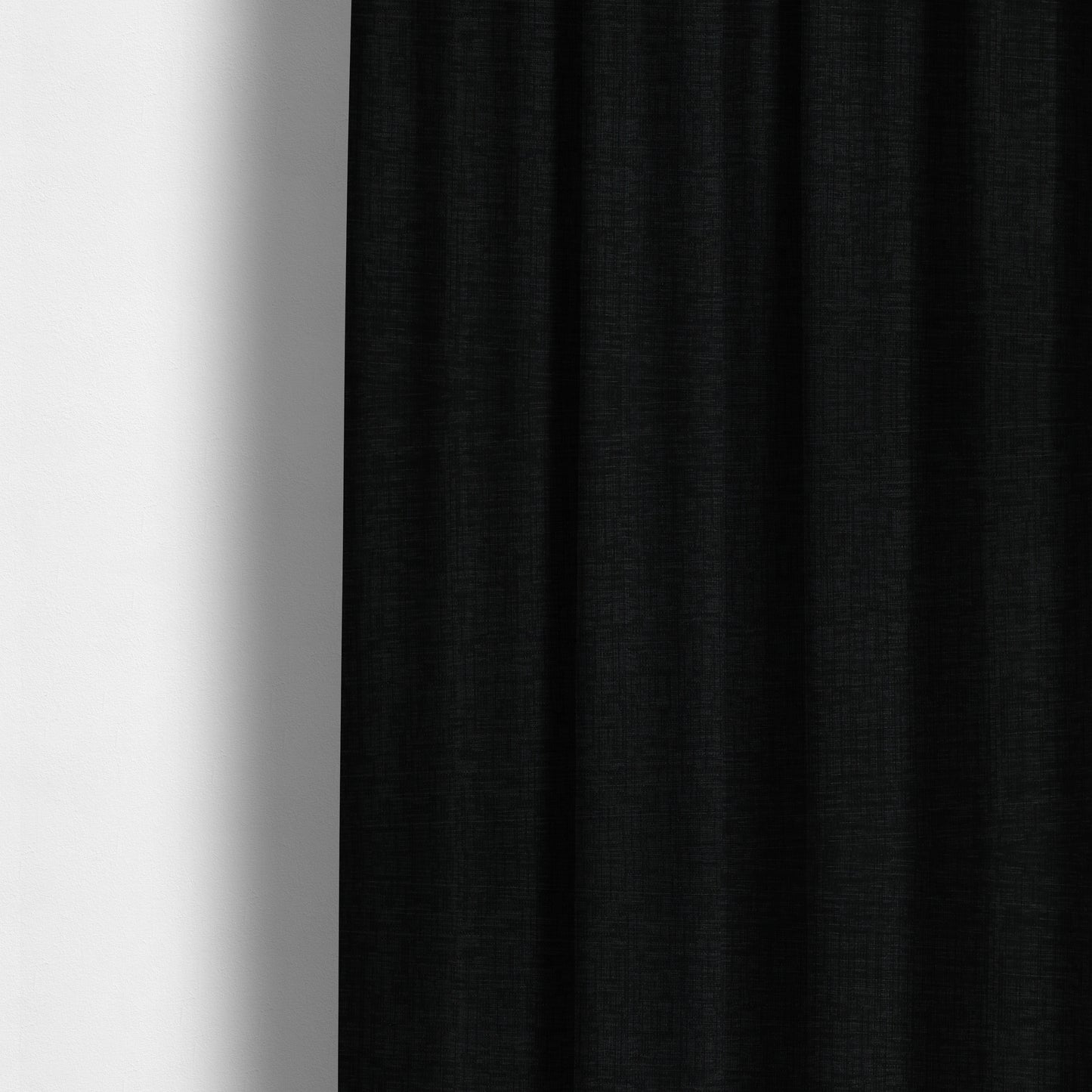 Otley Softy Shiny Chenille Upholstery Furnishing Fabric In Black Colour - Made To Measure Curtains