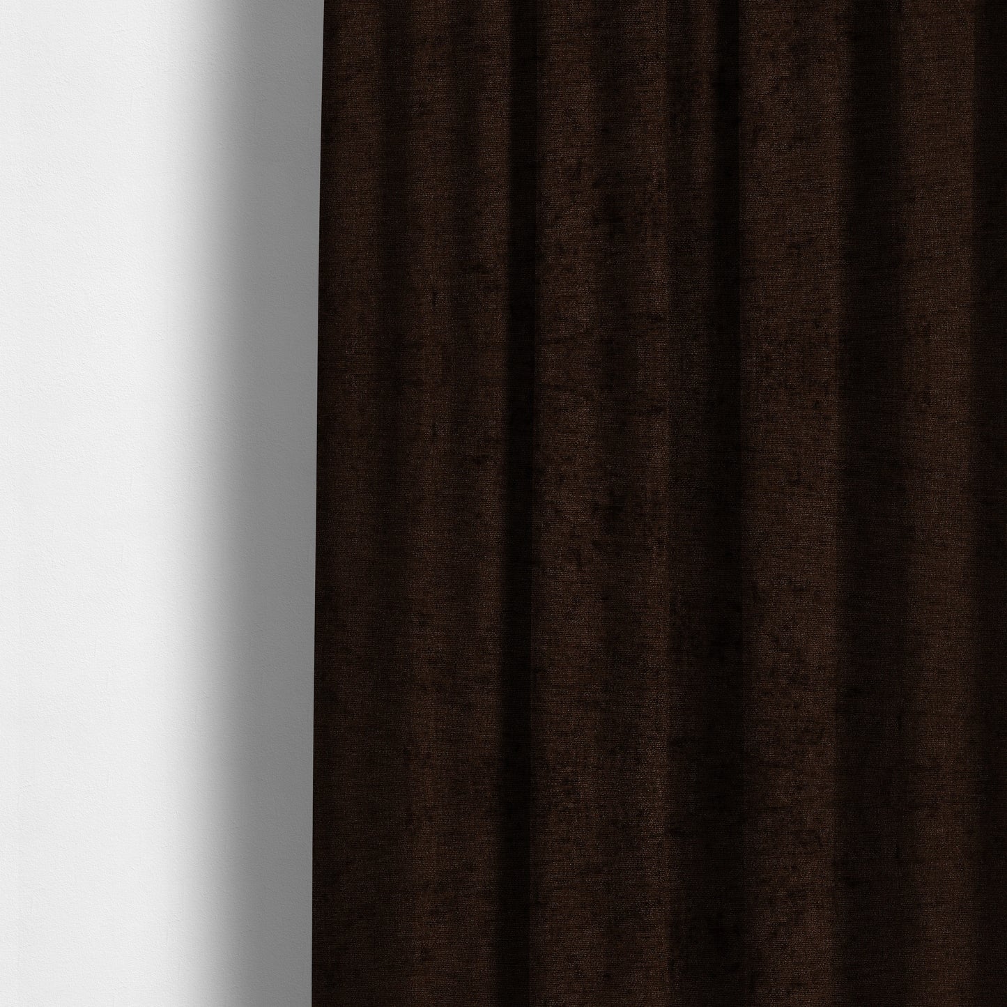 Otley Softy Shiny Chenille Upholstery Furnishing Fabric In Brown Chocolate Colour - Made To Measure Curtains