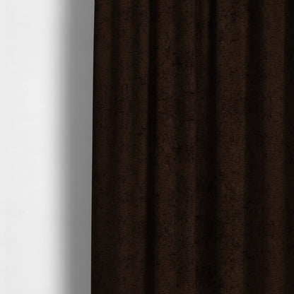 Otley Softy Shiny Chenille Upholstery Furnishing Fabric In Brown Chocolate Colour - Made To Measure Curtains