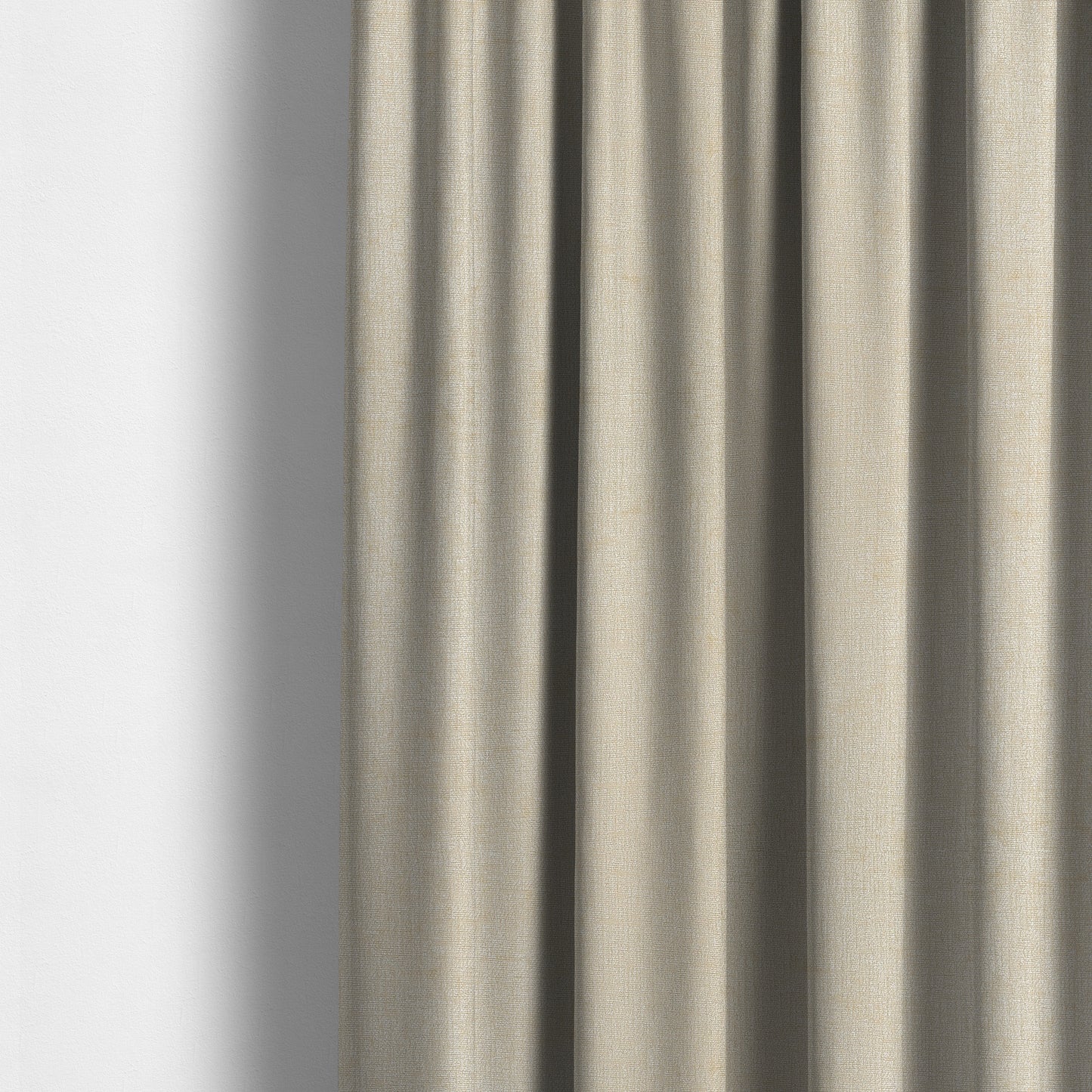 Otley Softy Shiny Chenille Upholstery Furnishing Fabric In Cream Colour - Made To Measure Curtains