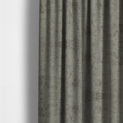 Otley Softy Shiny Chenille Upholstery Furnishing Fabric In Silver Colour - Made To Measure Curtains