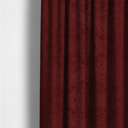 Otley Softy Shiny Chenille Upholstery Furnishing Fabric In Burgundy Red Colour - Made To Measure Curtains