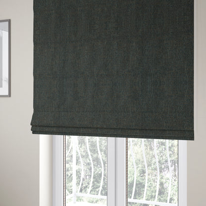 Perth Hopsack Textured Chenille Upholstery Fabric Blue Colour - Roman Blinds