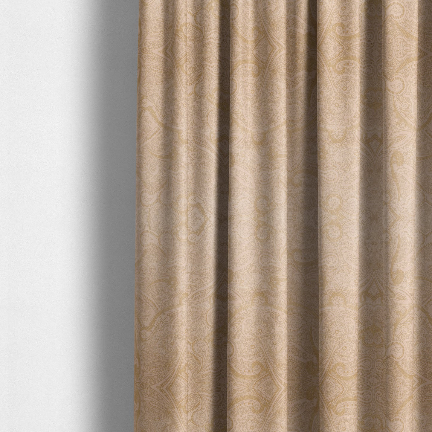 Phoenix Laser Cut Pattern Soft Velveteen Blush Pink Velvet Material Upholstery Curtains Fabric - Made To Measure Curtains