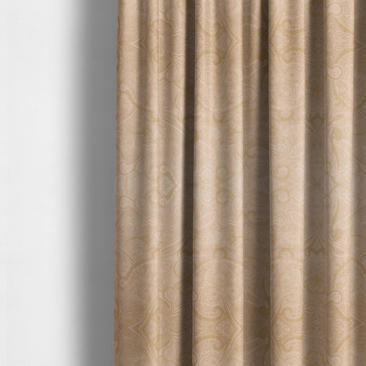 Phoenix Laser Cut Pattern Soft Velveteen Blush Pink Velvet Material Upholstery Curtains Fabric - Made To Measure Curtains