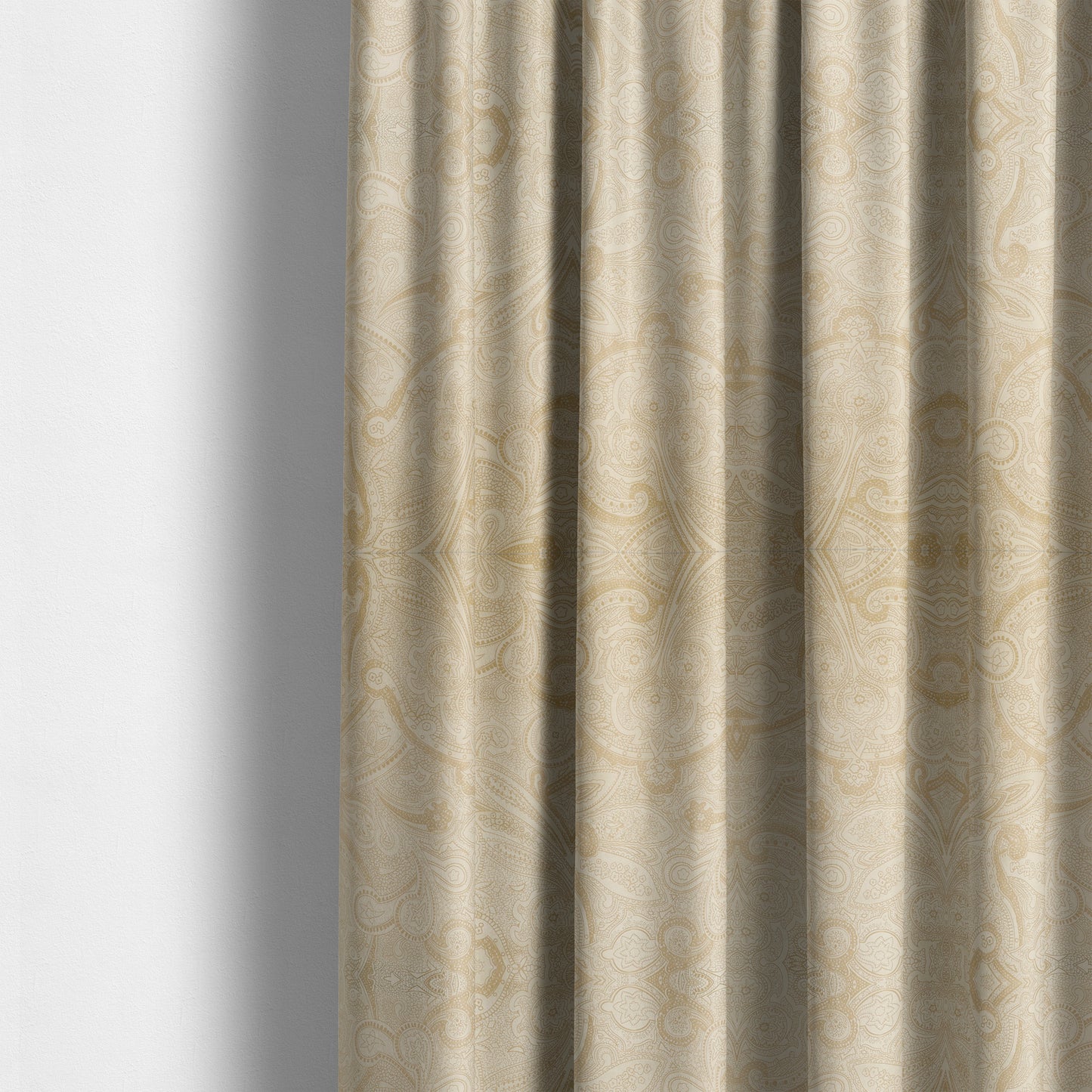 Phoenix Laser Cut Pattern Soft Velveteen White Velvet Material Upholstery Curtains Fabric - Made To Measure Curtains