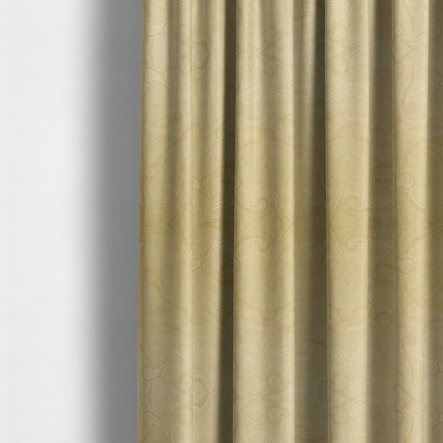 Phoenix Laser Cut Pattern Soft Velveteen Tea Green Velvet Material Upholstery Curtains Fabric - Made To Measure Curtains