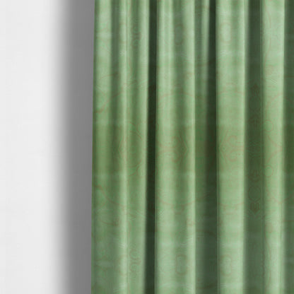 Phoenix Laser Cut Pattern Soft Velveteen Apple Green Velvet Material Upholstery Curtains Fabric - Made To Measure Curtains