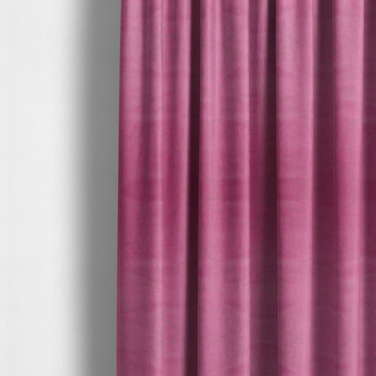 Phoenix Laser Cut Pattern Soft Velveteen Magenta Pink Velvet Material Upholstery Curtains Fabric - Made To Measure Curtains