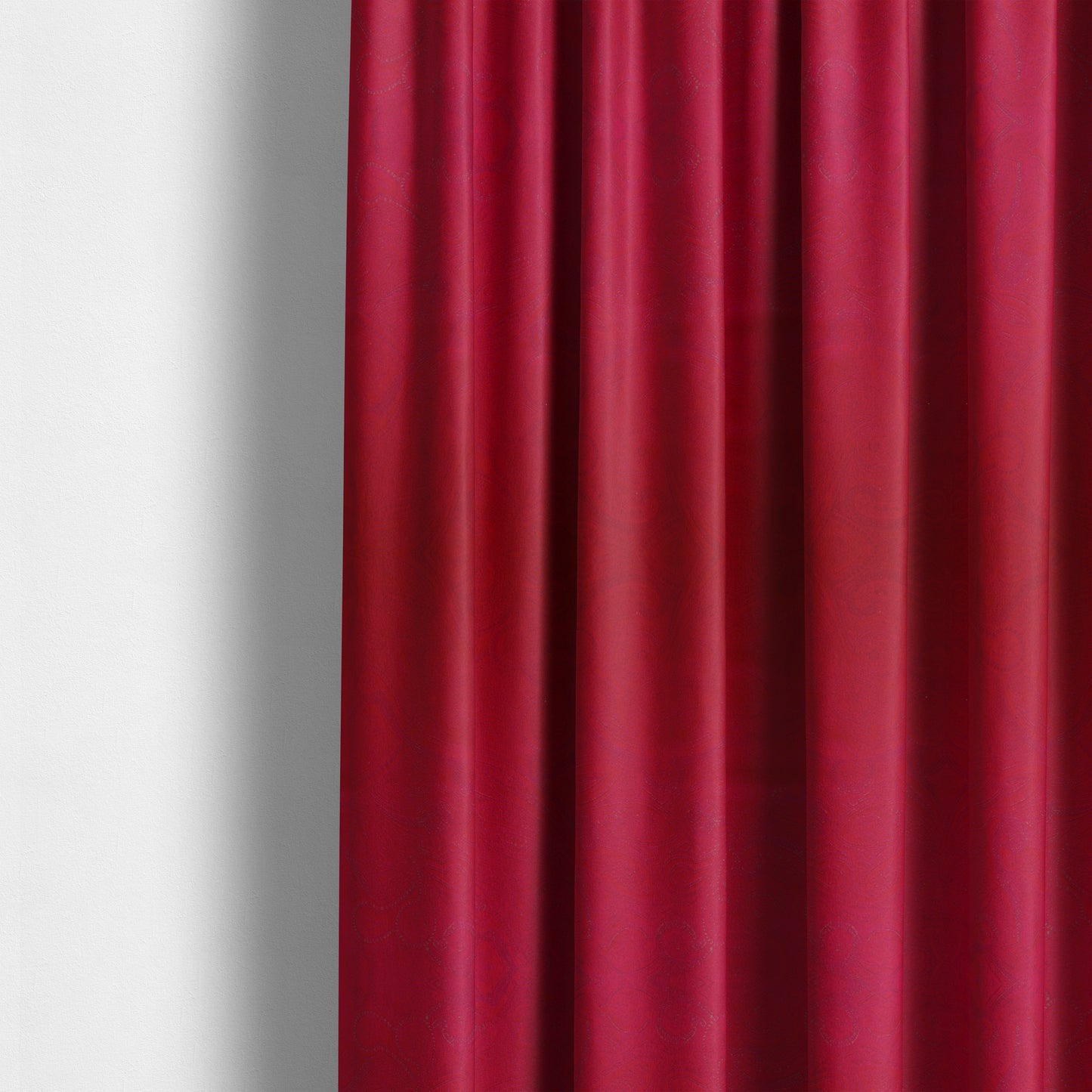 Phoenix Laser Cut Pattern Soft Velveteen Red Velvet Material Upholstery Curtains Fabric - Made To Measure Curtains